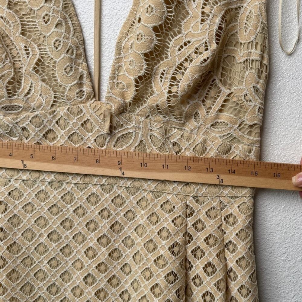 NWT Free People One Million Lovers Ivory Crochet Lace Mini Dress Size 10 - Picture 15 of 16